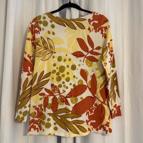 Soft Surroundings Desert Sage Floral Knit Top Lightweight Women’s Small - Picture 3 of 9